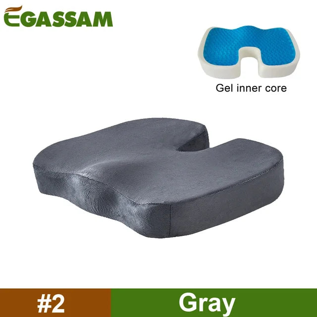 Gel-Enhanced Orthopedic Seat Cushion with Non-Slip Design