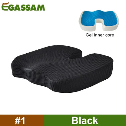 Gel-Enhanced Orthopedic Seat Cushion with Non-Slip Design